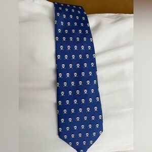 Vineyard Vines Silk Tie Blue Crest Print
